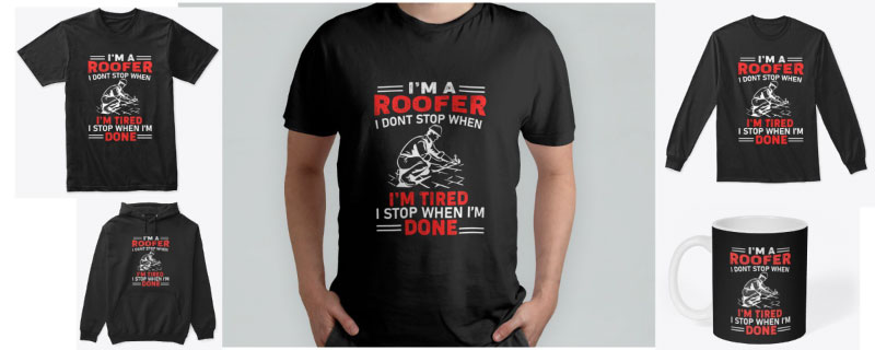 funny roofer tshirts