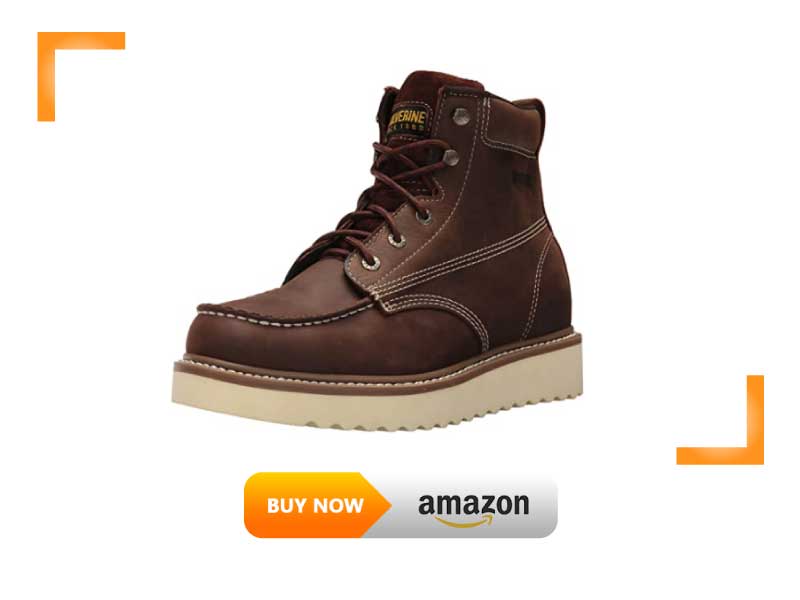 Best wedge sole work boots with a lightweight design